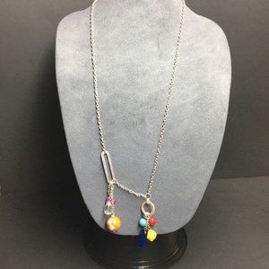Limited  Express Asymmetrical Necklace Multicolor Teardrop Flower Retro BoHo